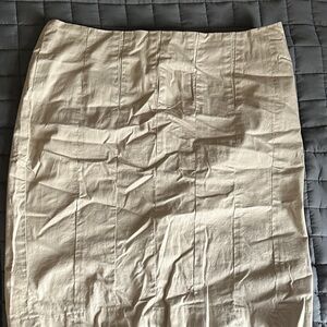 Kenar Neutral Beige Pencil Skirt